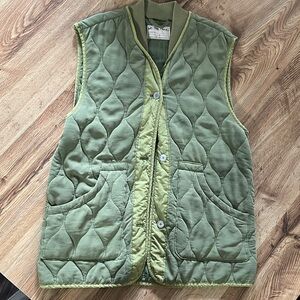 We The Free Olive Green Quilted Vest